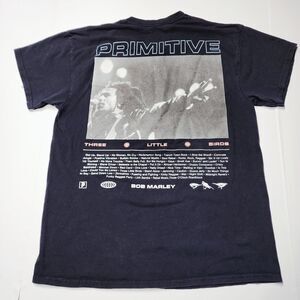 Primitive x Bob Marley Rising Sun Collab T Shirt Three Little Birds Large EUC